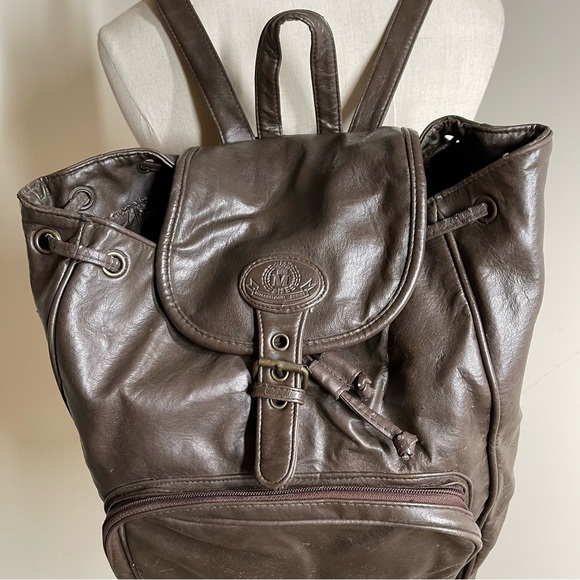 M International Women’s Brown Leather Backpack - Picture 5 of 12